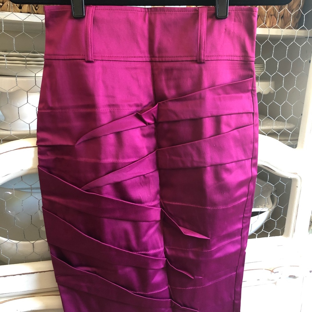 Satin pencil skirt